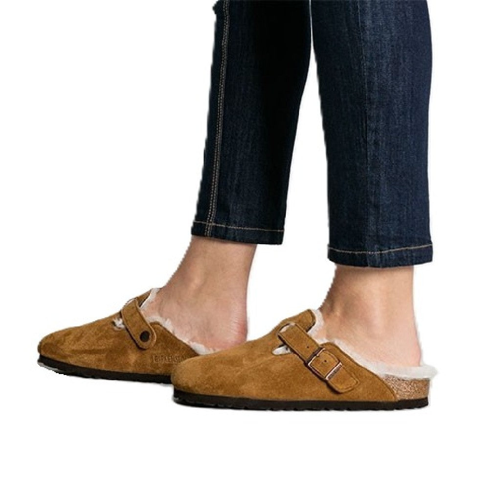 Zapato Birkenstock Boston Fur Vl Sheepskin Mink N Unisex