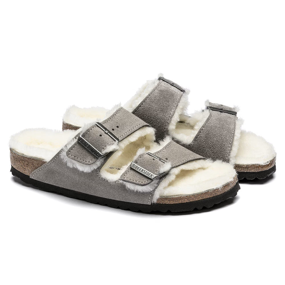 Sandalia Birkenstock Arizona VL Fur Stone Coin N Unisex