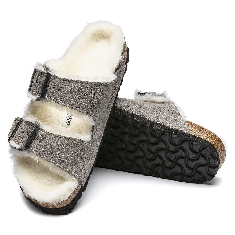 Sandalia Birkenstock Arizona VL Fur Stone Coin N Unisex