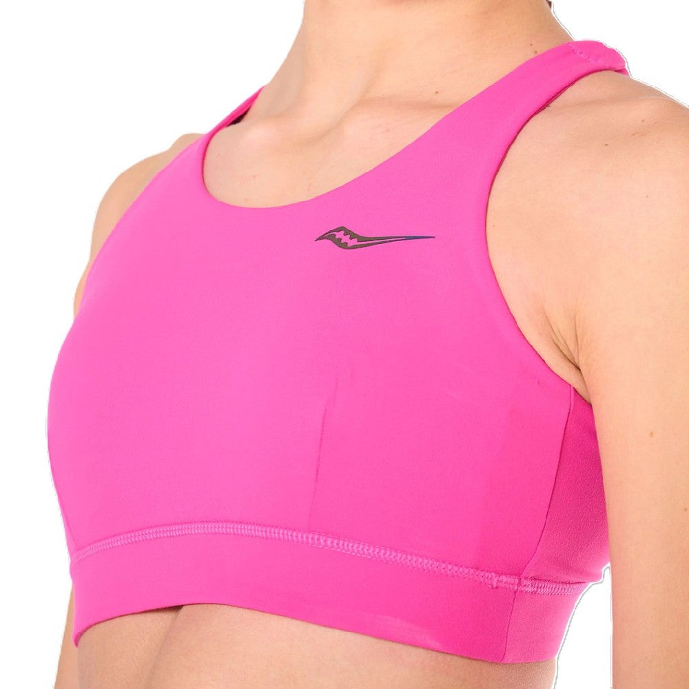 Top Saucony Outpace Bra Candy Pink L Mujer