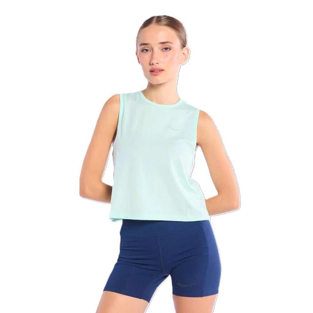 Musculosa Saucony Stopwatch Crop Tank Mujer