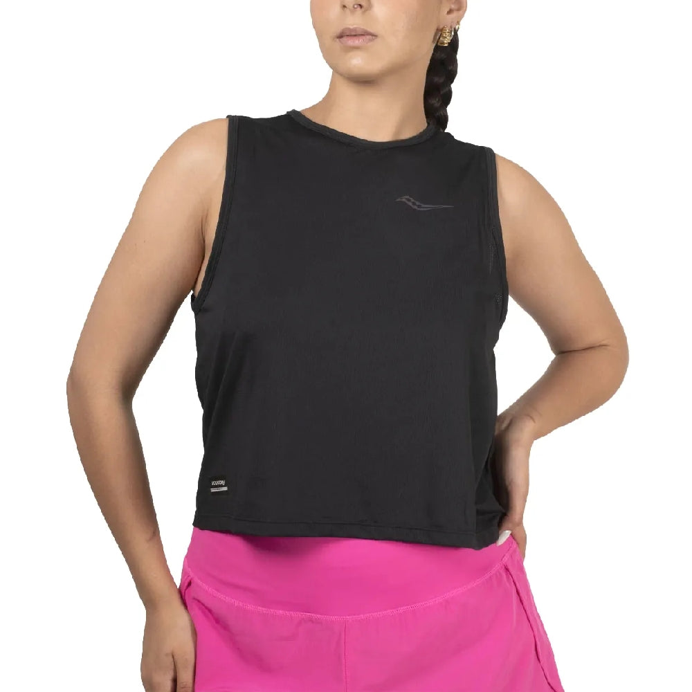 Musculosa Saucony Stopwatch Crop Tank W Mujer