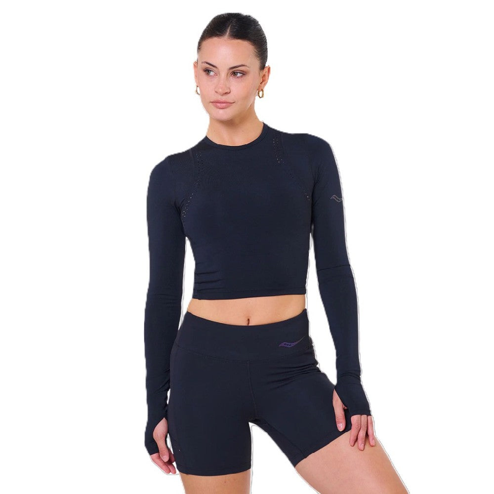 Remera Saucony Kinvara Cropped Long Sleeve Mujer