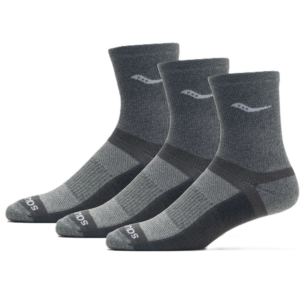 1 Pack Caña Media Saucony Inferno Mid Crew Socks U Assorted T2º Unisex
