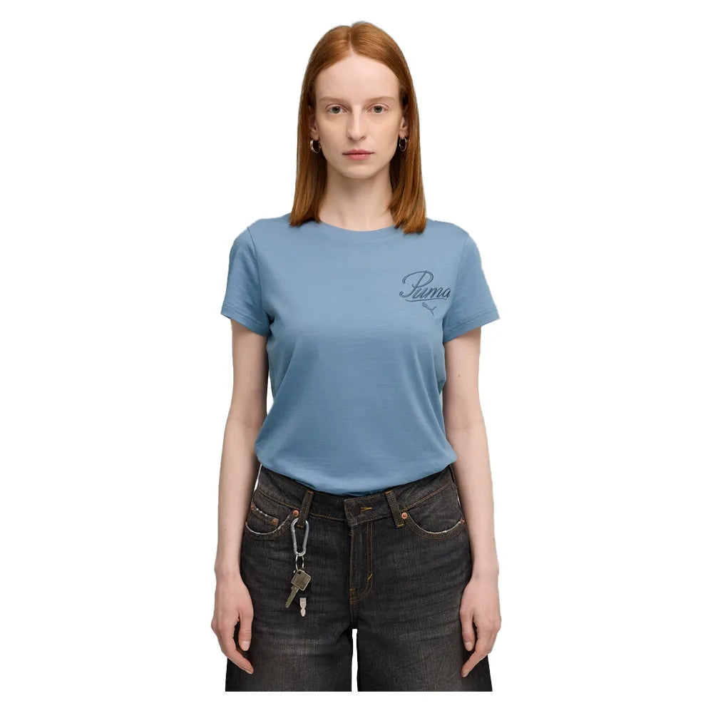 Remera Puma Ess Script Tee De Mujer