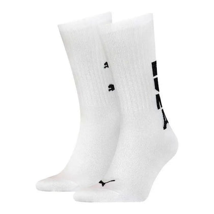 2 Pack Caña Media Puma 5754 Logo Block Crew Sock 2P de Hombre