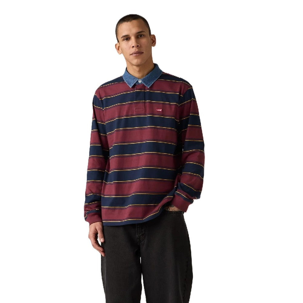 Buzo Levis Ls Striped Polo Hombre