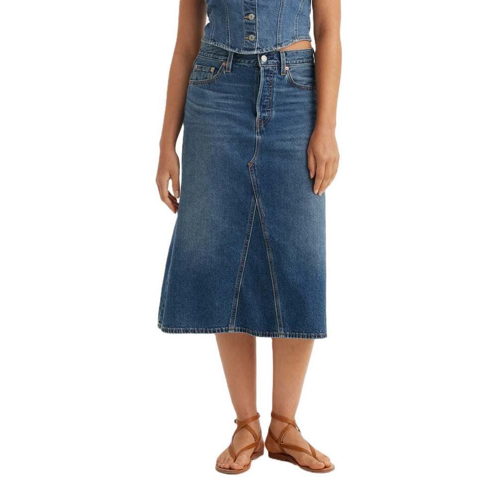 Pollera-Levis-Hi-A-Line-Long-Skirt-De-Mujer#1