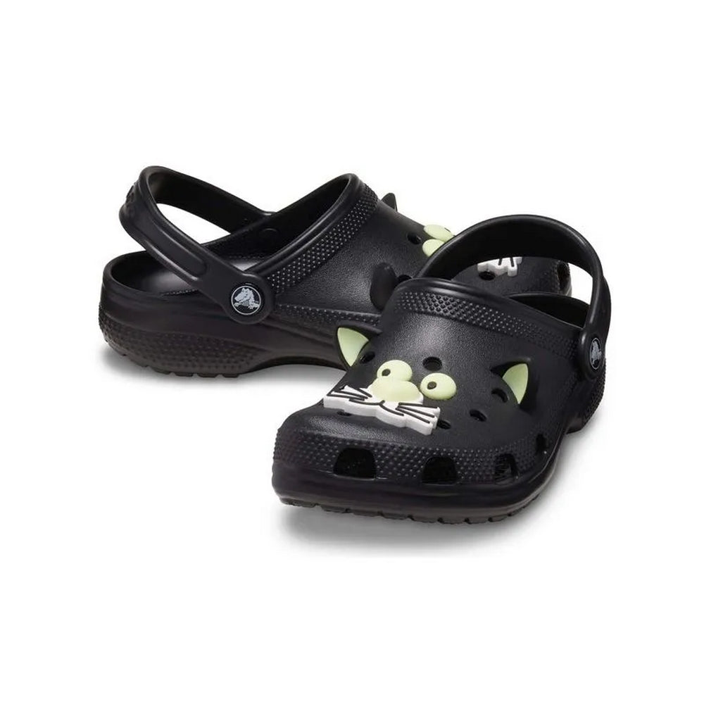 Ojotas Crocs Classic Glow Black Cat Clog T Unisex