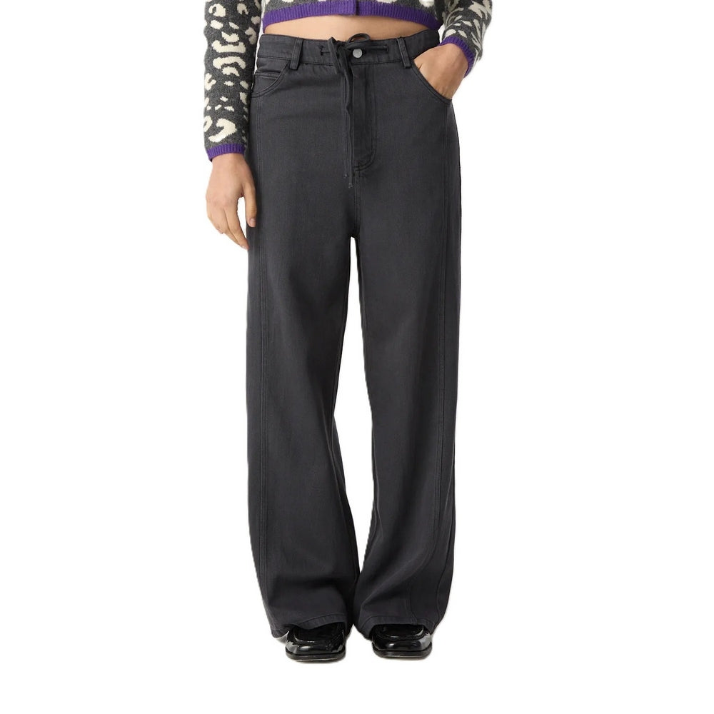 Pantalon Furzai Recortes Gabardina De Mujer