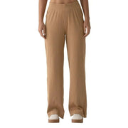 Pantalon Fila Wide Essentials Canelada De Mujer