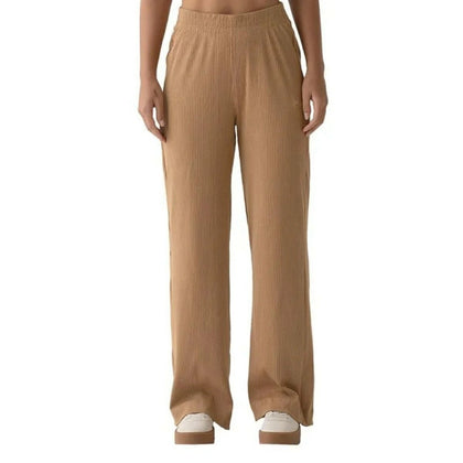 Pantalon Fila Wide Essentials Canelada de Mujer