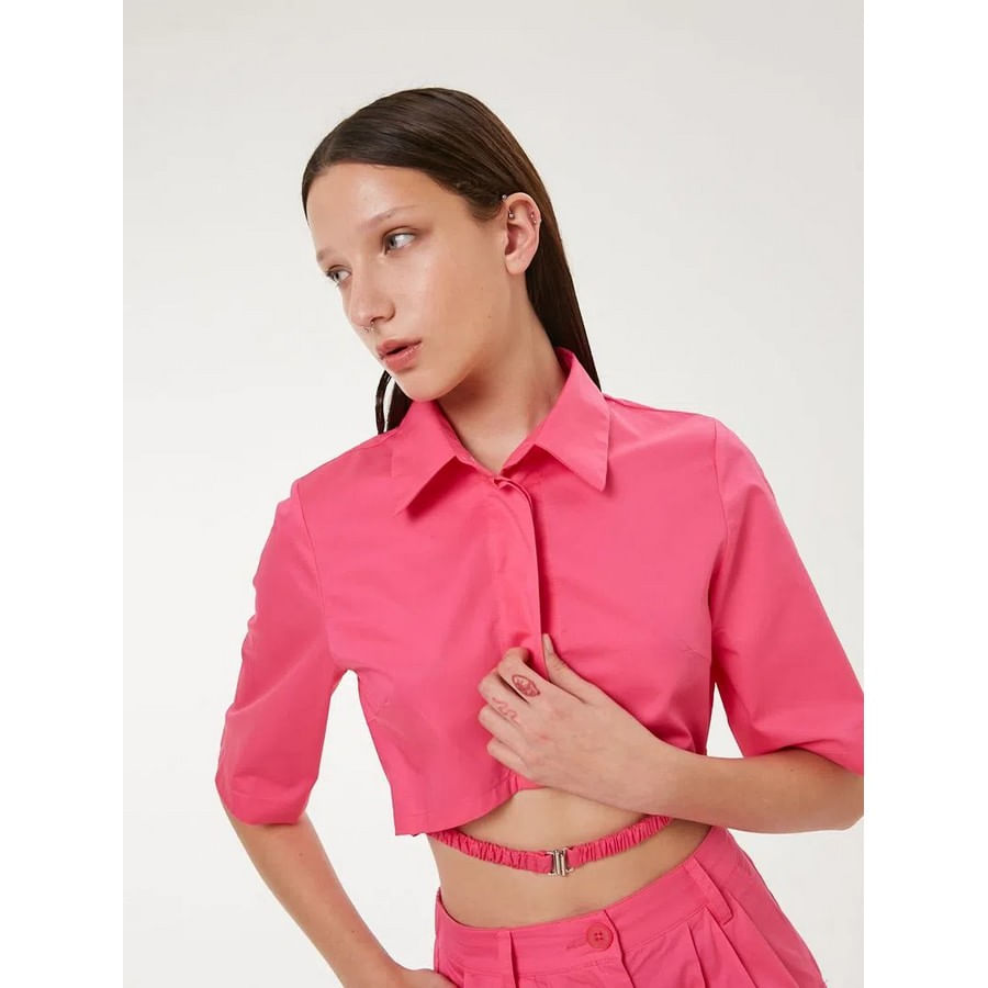 Top Furzai Poplin Crop de Mujer