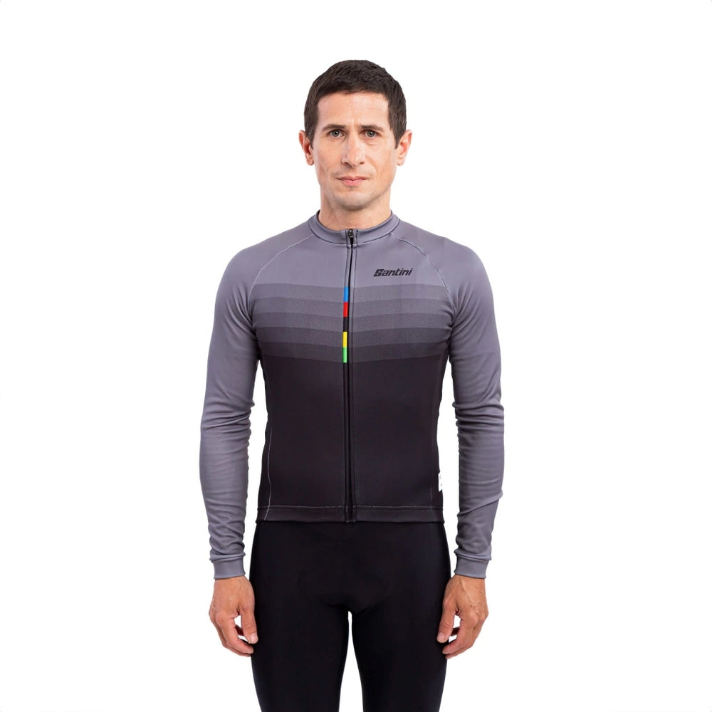 Jersey Santini Uci Rainbow Ls Jersey U Thermofleece Unisex