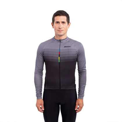 Jersey Santini Uci Rainbow Ls U Thermofleece Unisex