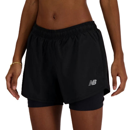 Short New Balance Ws41225Bk Sport Essentials 2-In-1 3 de Mujer